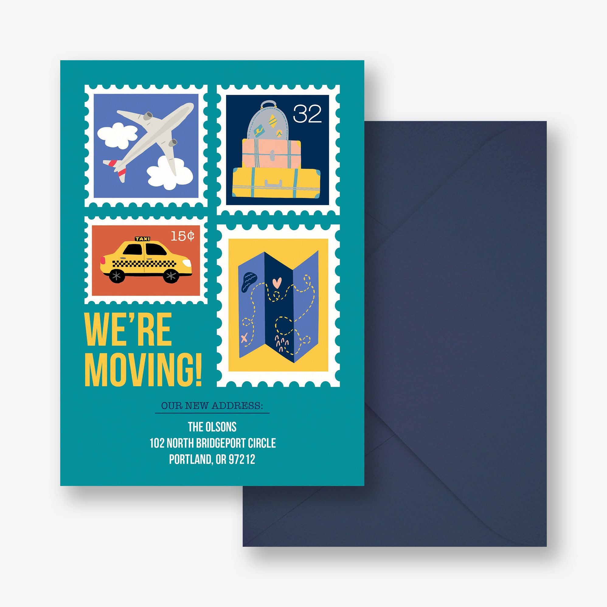 Postage Stamps Moving Announcement - Image 3
