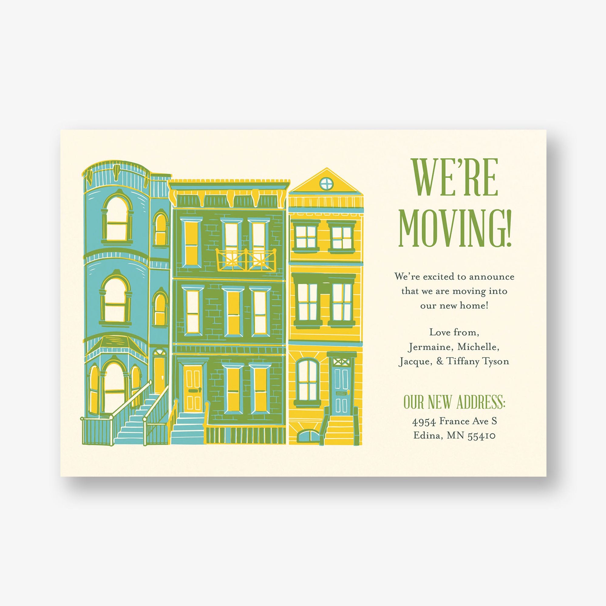 Townhouse Moving Announcement