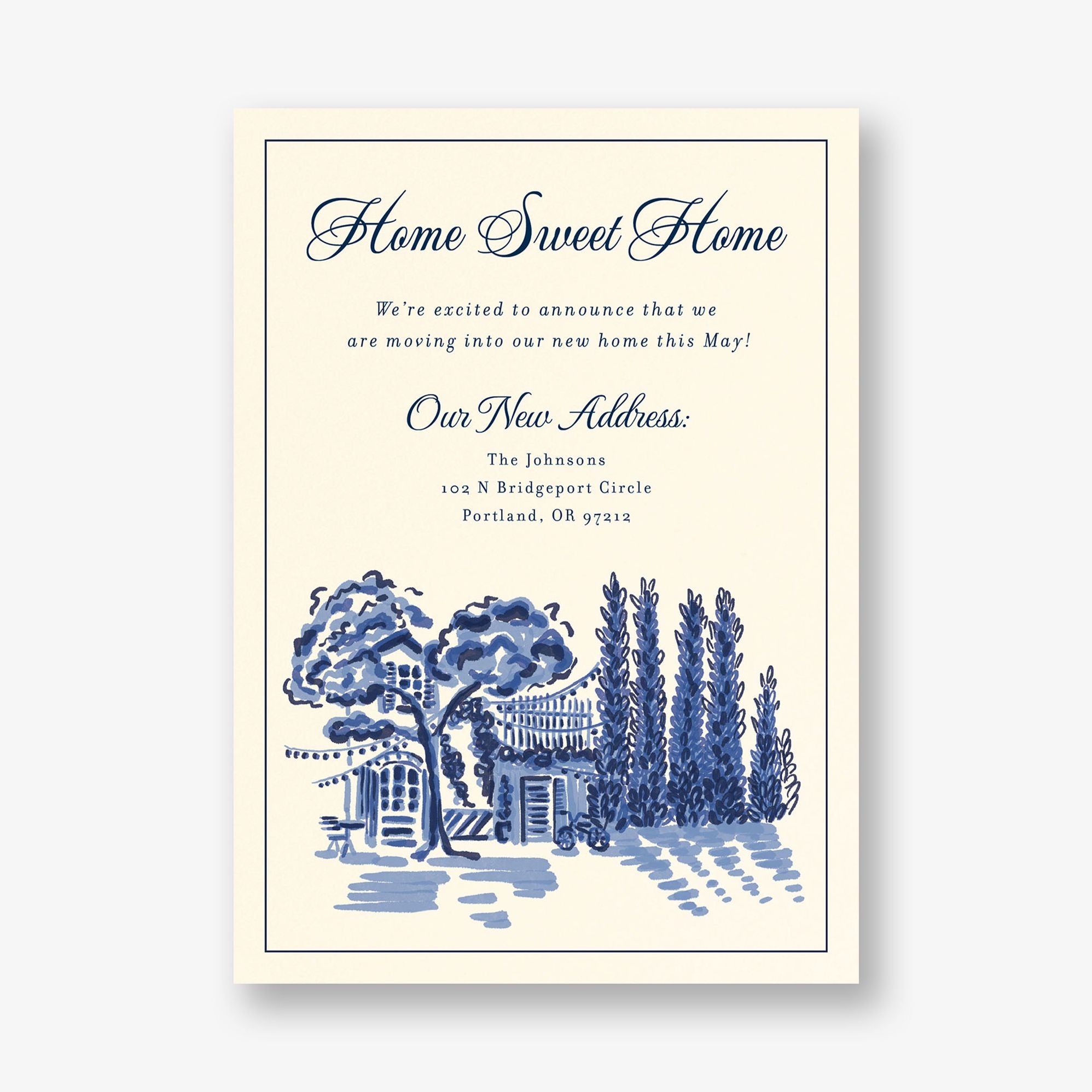 Toile Countryside Moving Announcement