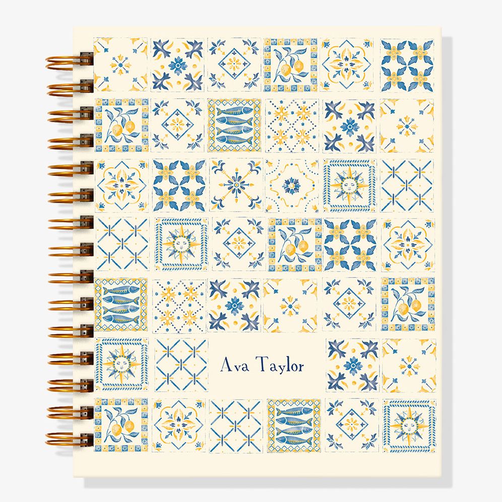 Portuguese Tiles 12-Month Custom Planner