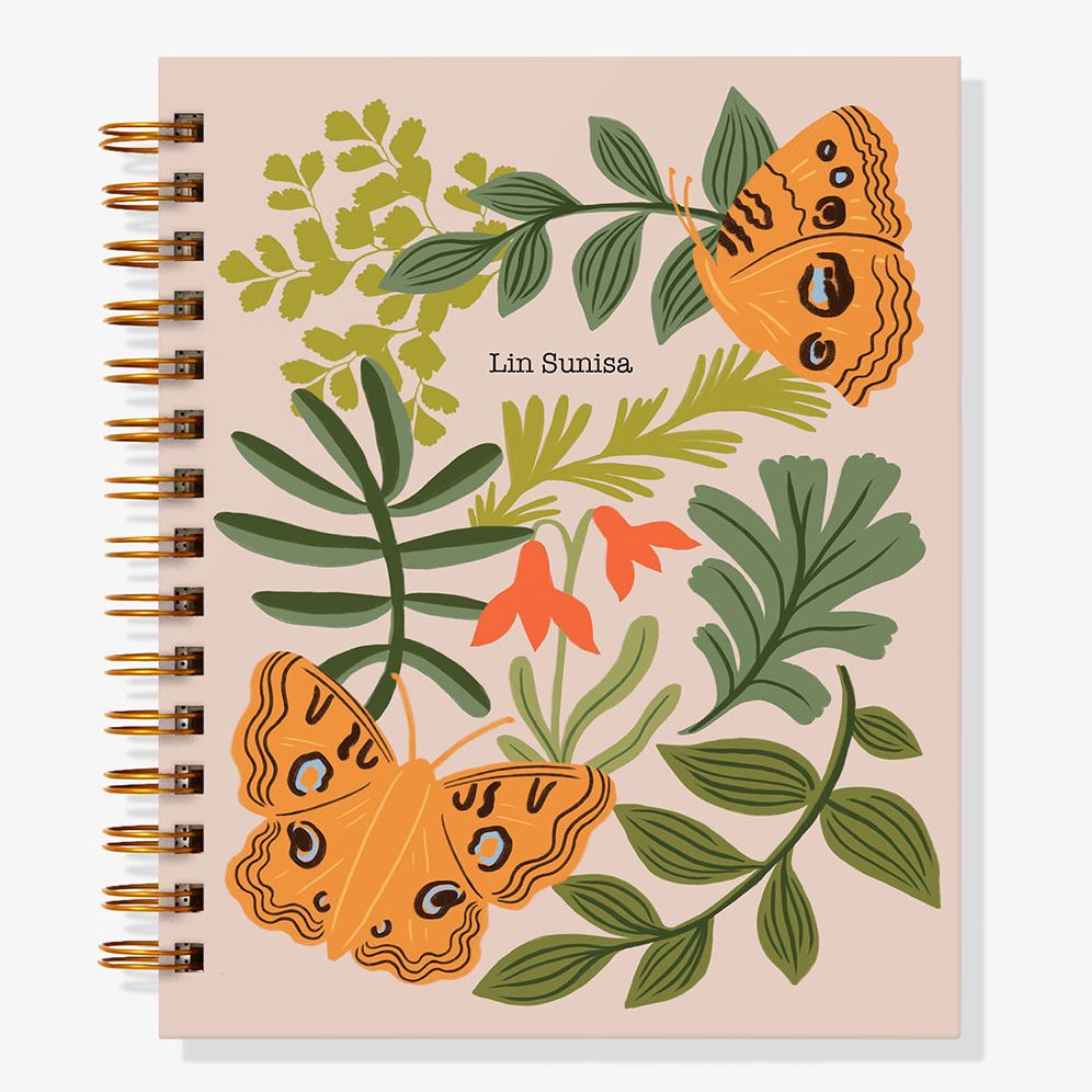 Butterfly Flowers 12-Month Custom Planner