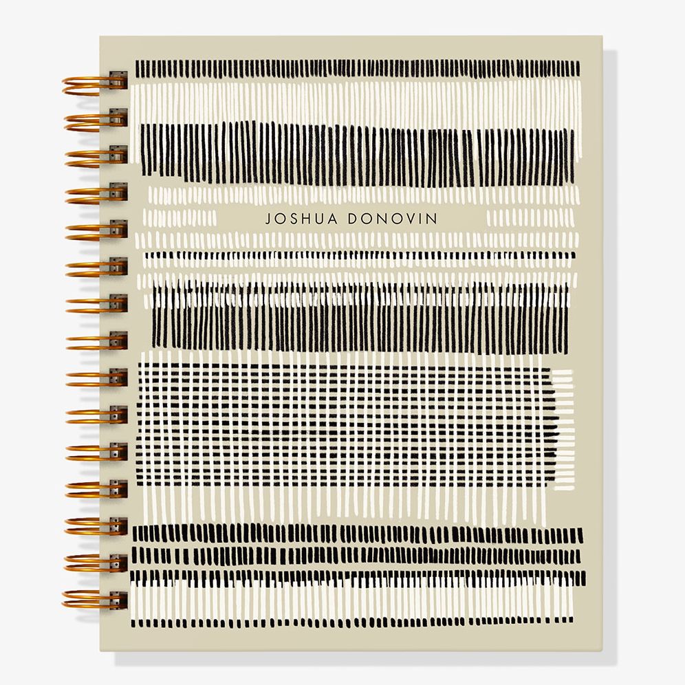 Black and White Stripe 12-Month Custom Planner