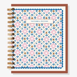 Scalloped Blossoms 12-Month Custom Planner