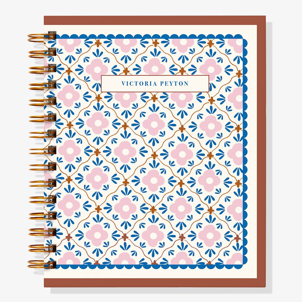 Scalloped Blossoms 12-Month Custom Planner
