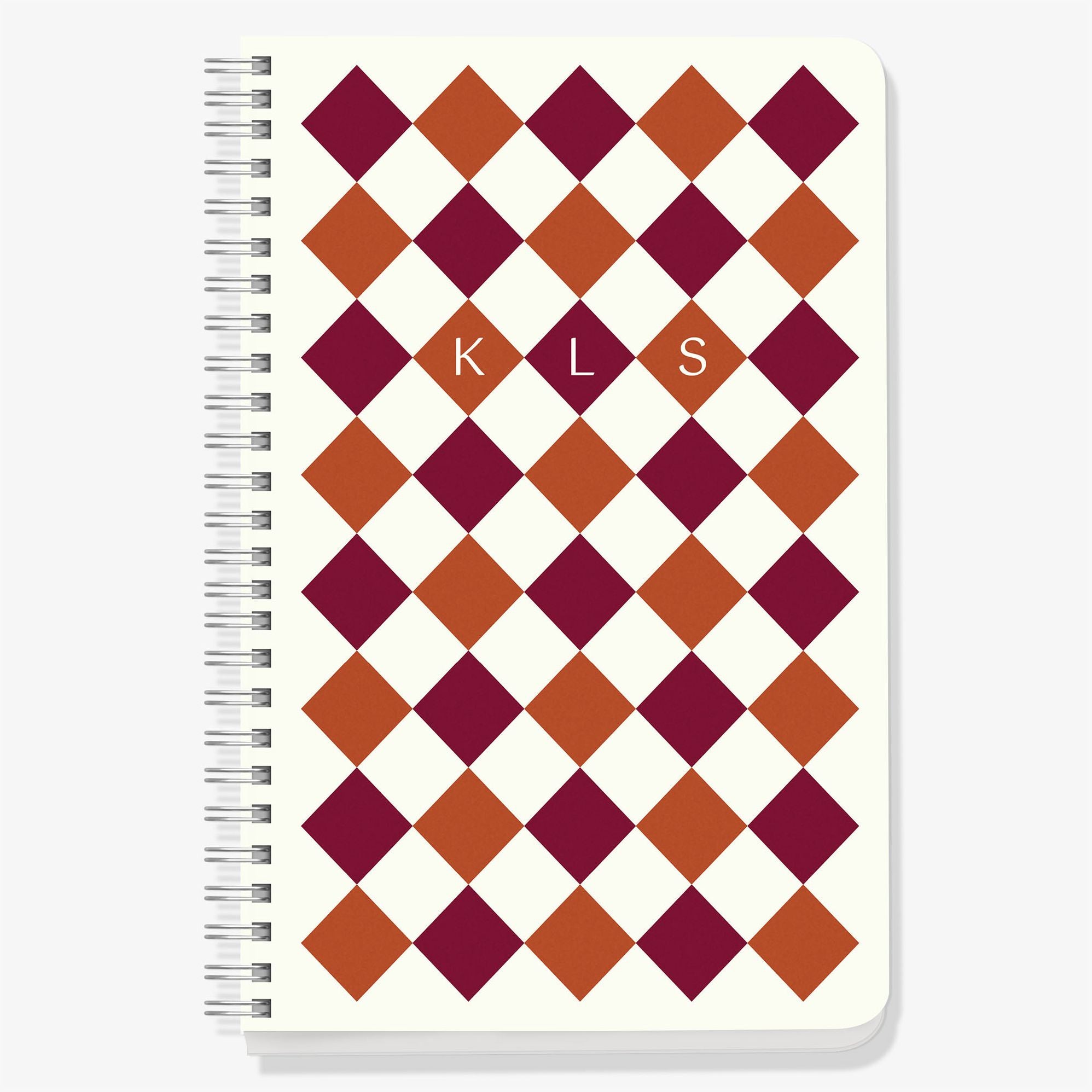 Colorblock Diamond Check Custom Journal - Image 2
