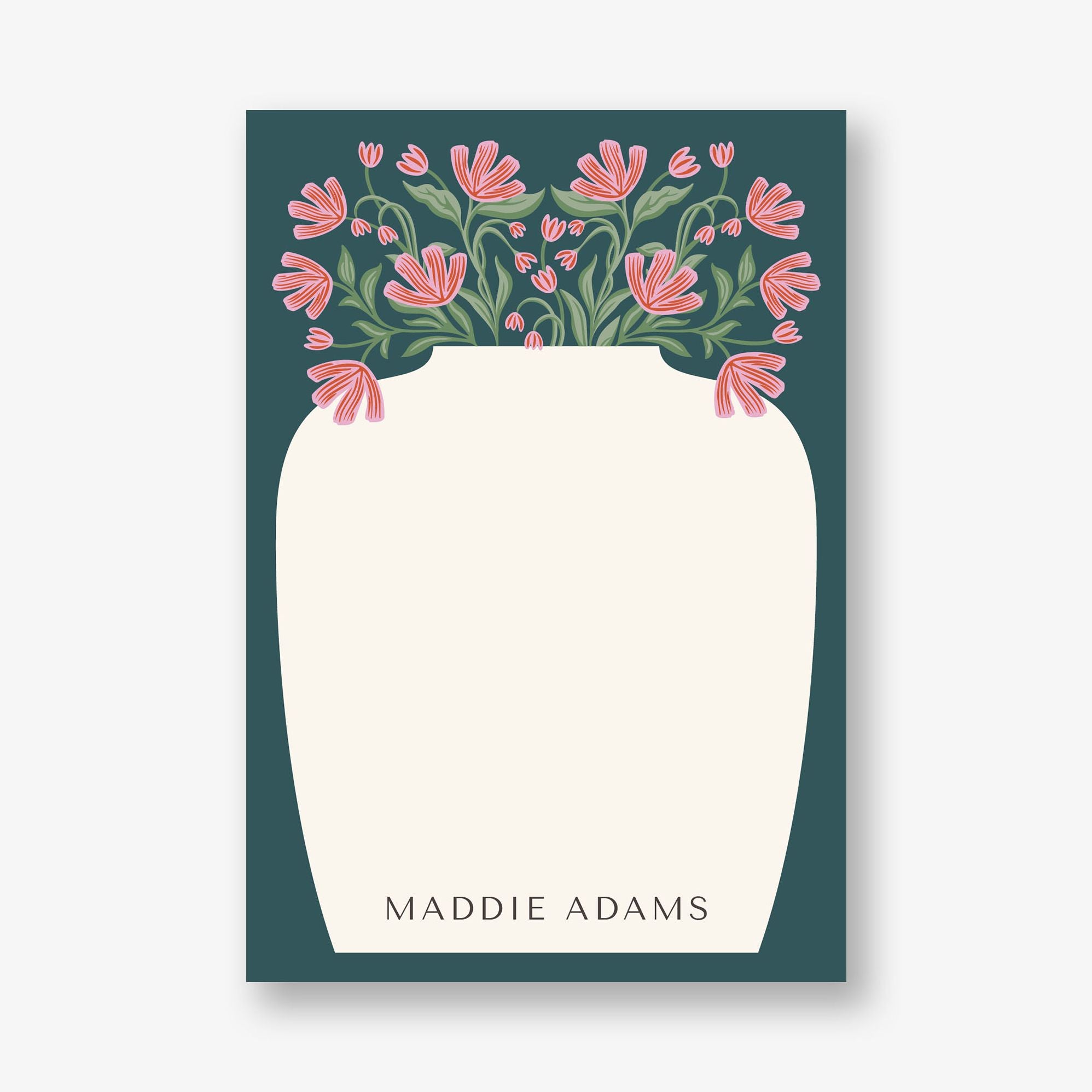 Bright Blossom Vases Personalized Notepad Set - Image 2