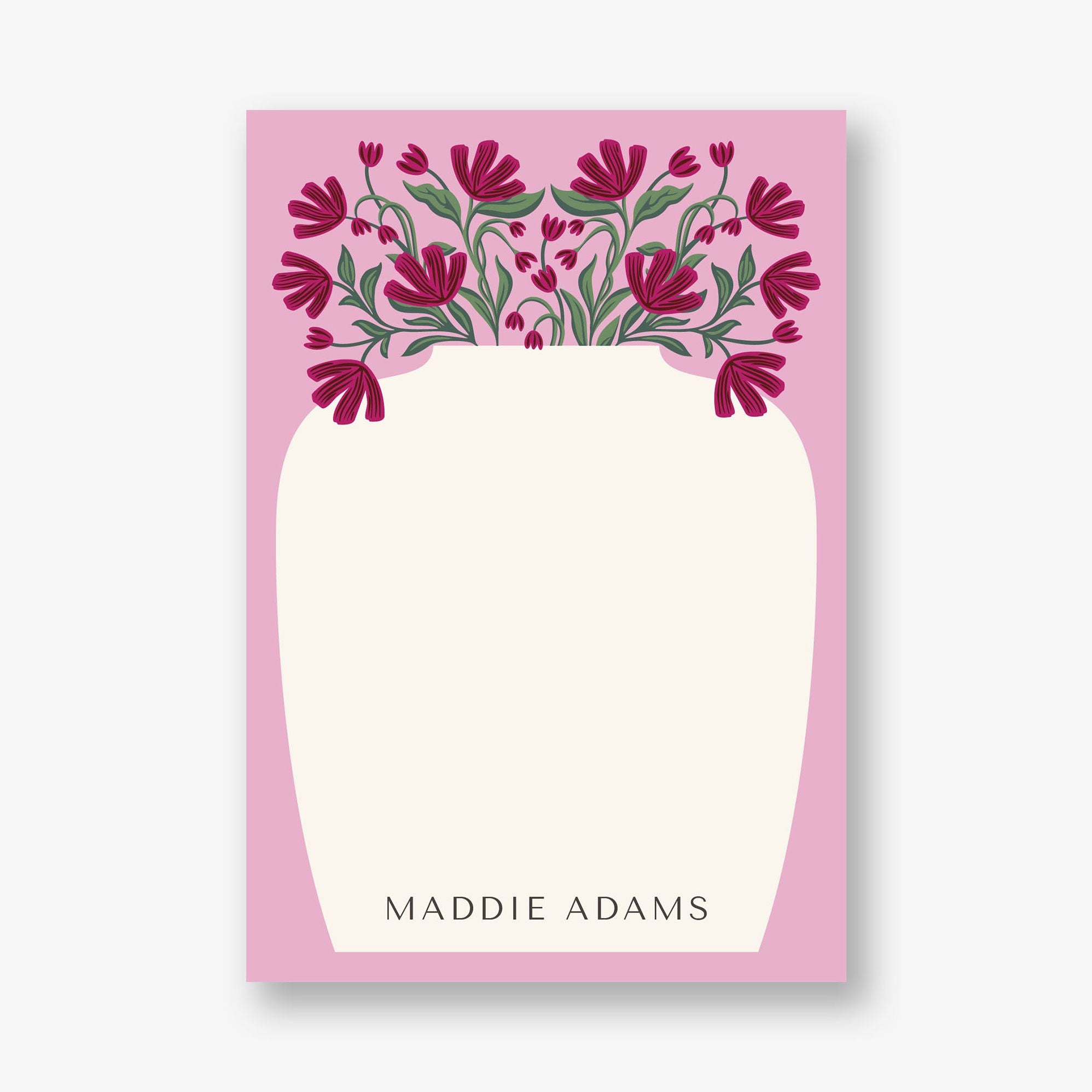 Bright Blossom Vases Personalized Notepad Set - Image 3
