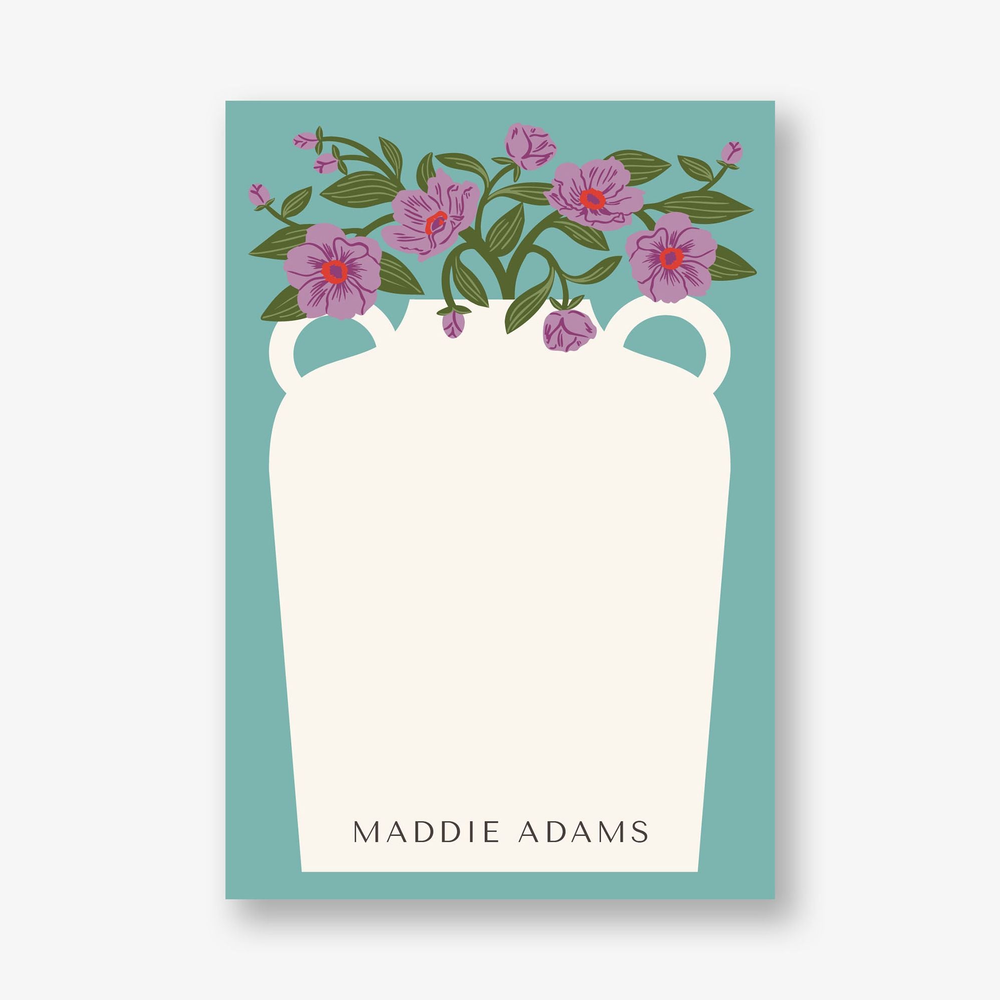 Bright Blossom Vases Personalized Notepad Set - Image 4