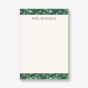 Scattered Stems Personalized Notepad Set