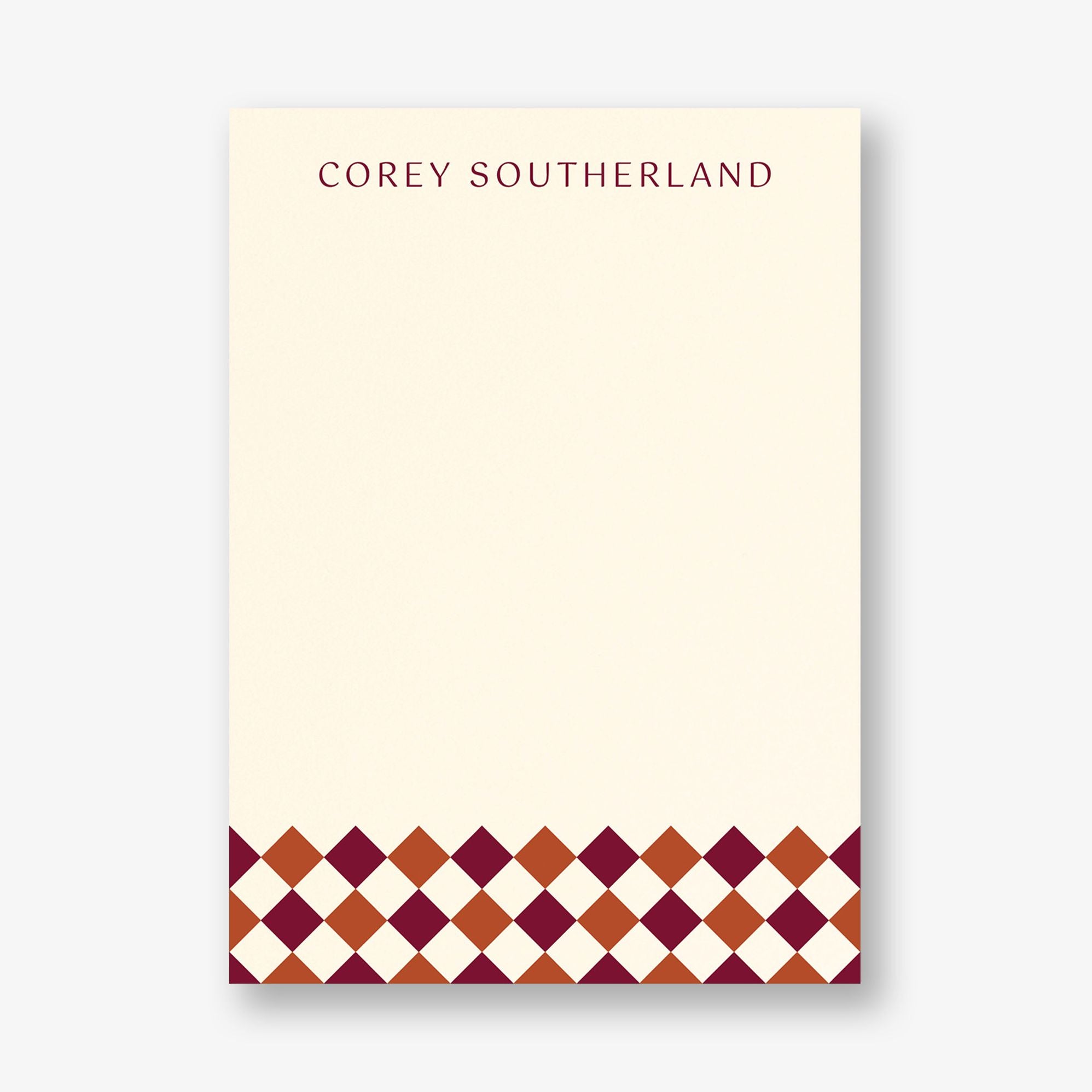 Colorblock Diamond Check Stationery - Image 2