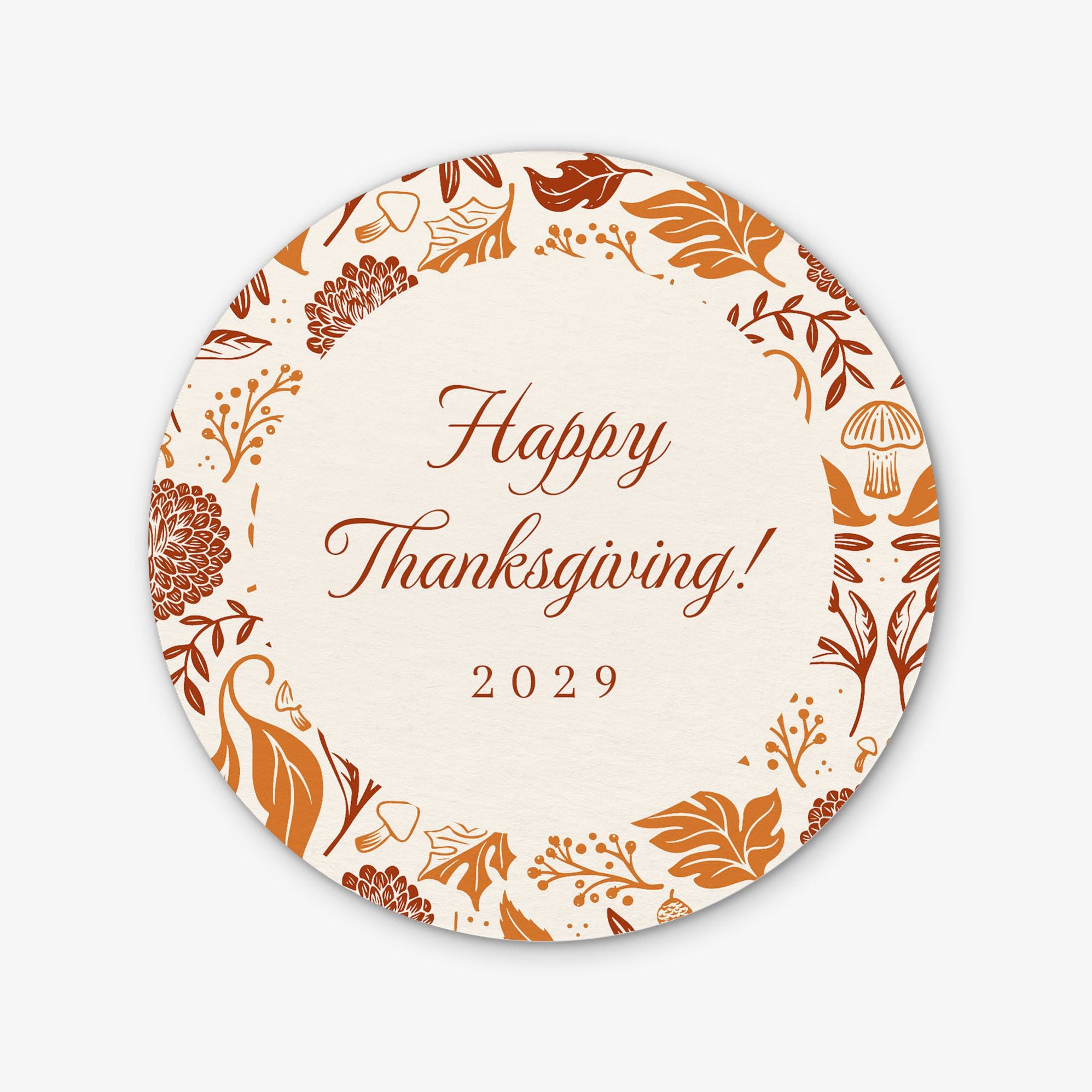Festive Fall Round Custom Coasters - Image 2