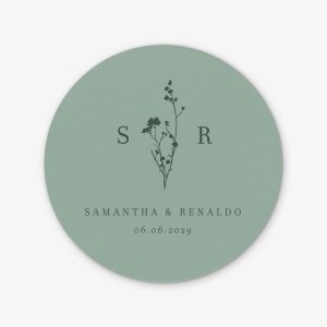 Dried Floral Round Custom Coasters