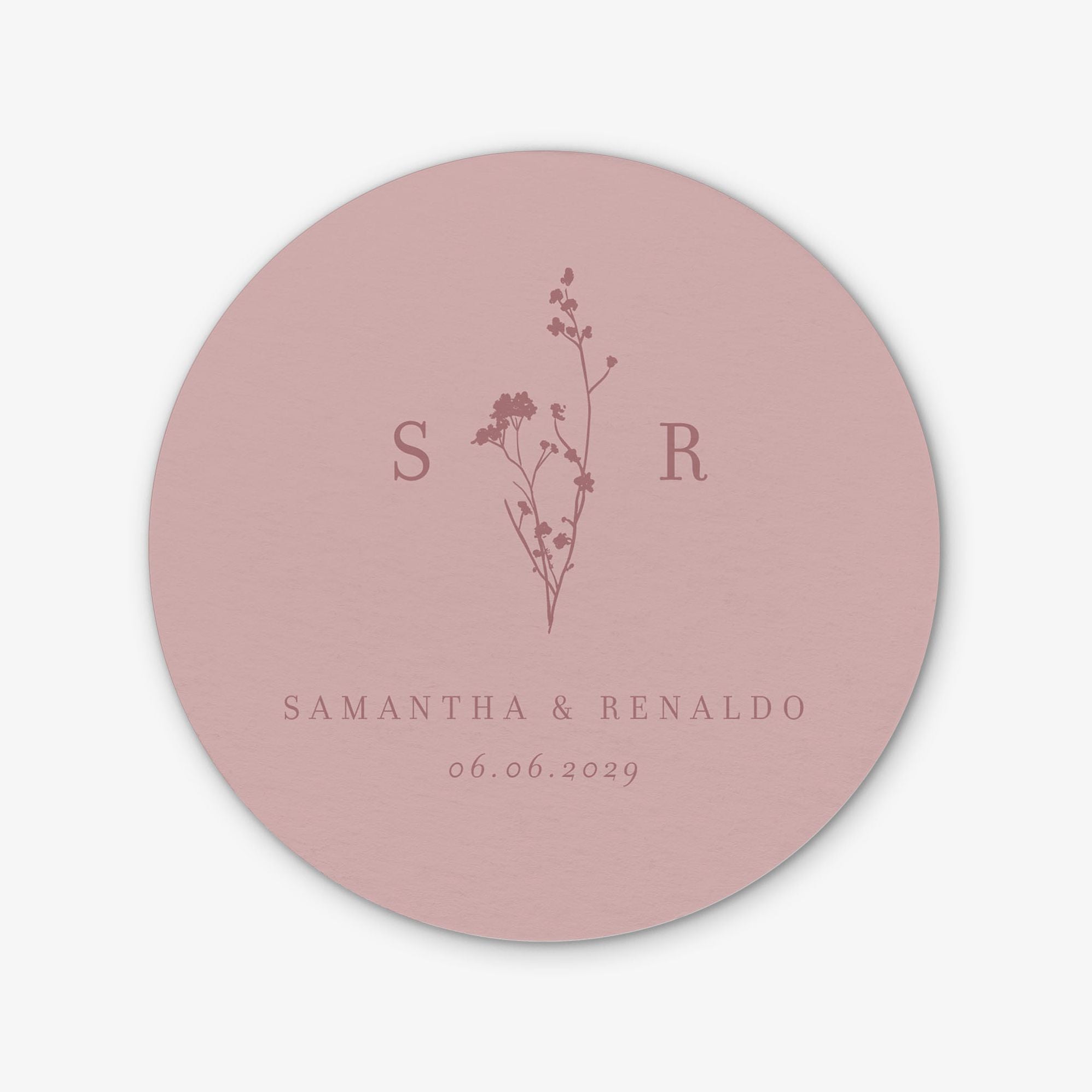 Dried Floral Round Custom Coasters - Image 3