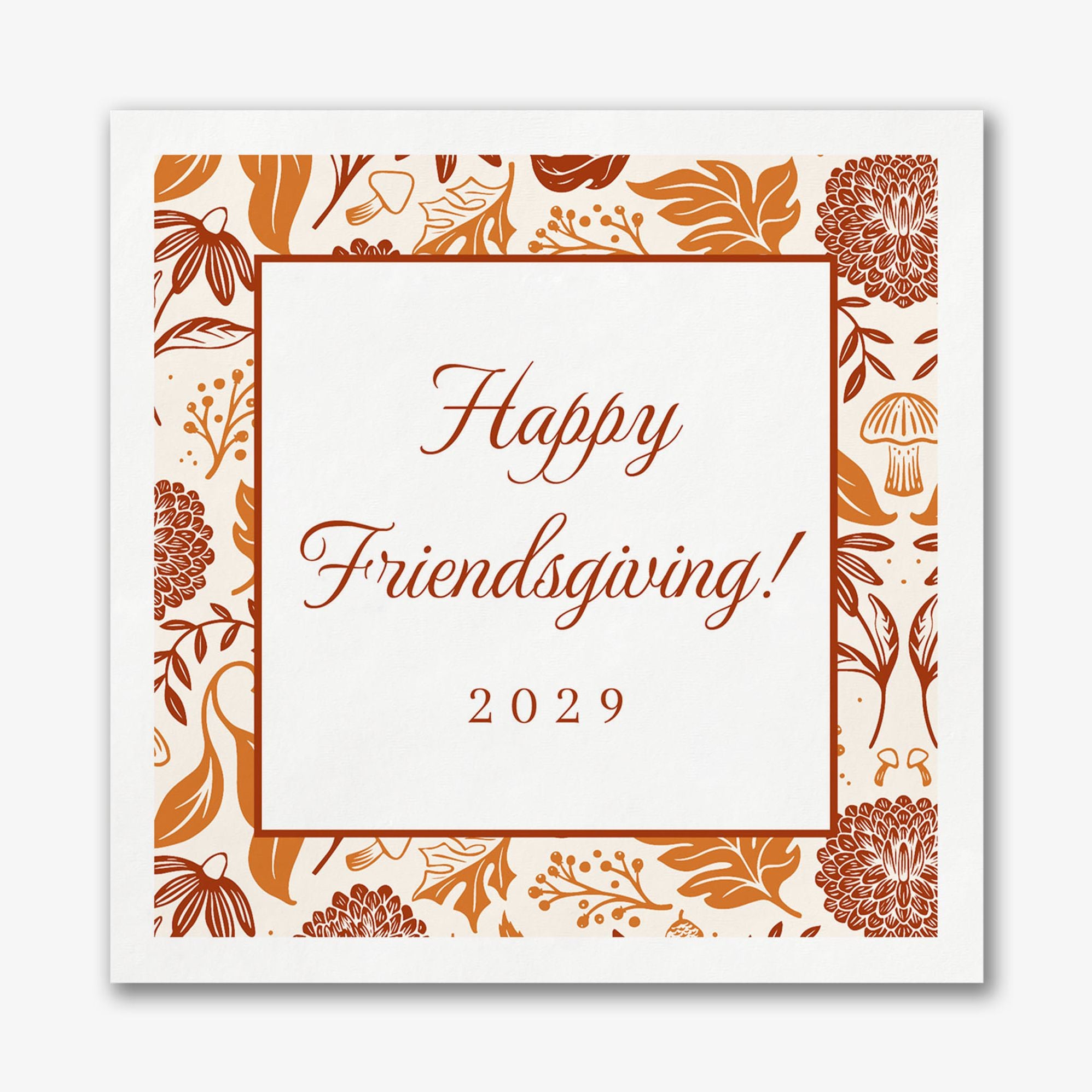 Festive Fall Square Custom Napkins - Image 2