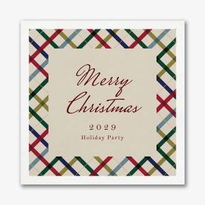 Mod Plaid Square Custom Napkins