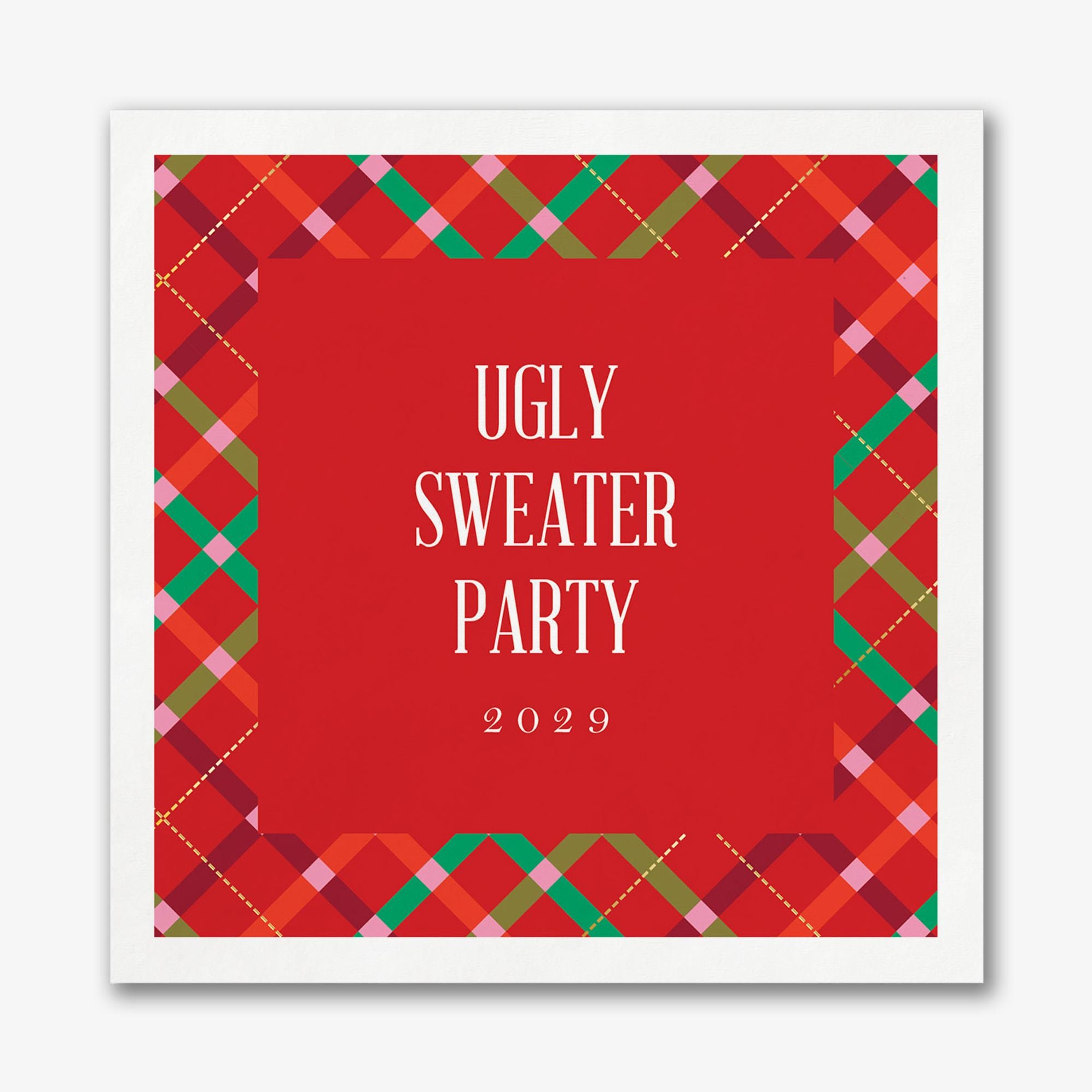 Mod Plaid Square Custom Napkins - Image 2