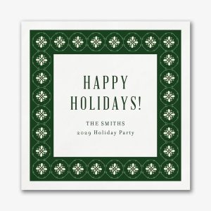 Evergreen Tile Square Custom Napkins