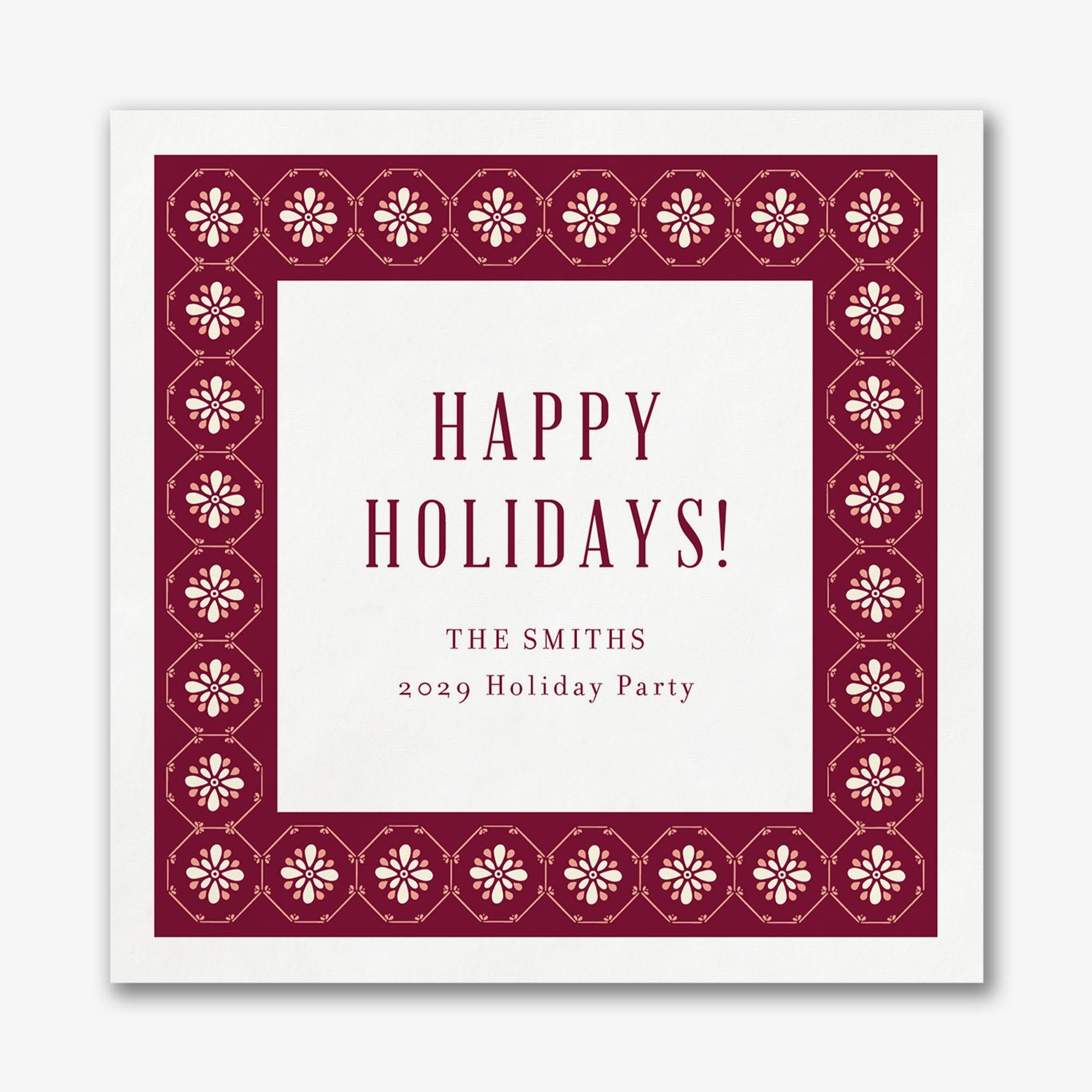 Evergreen Tile Square Custom Napkins - Image 2