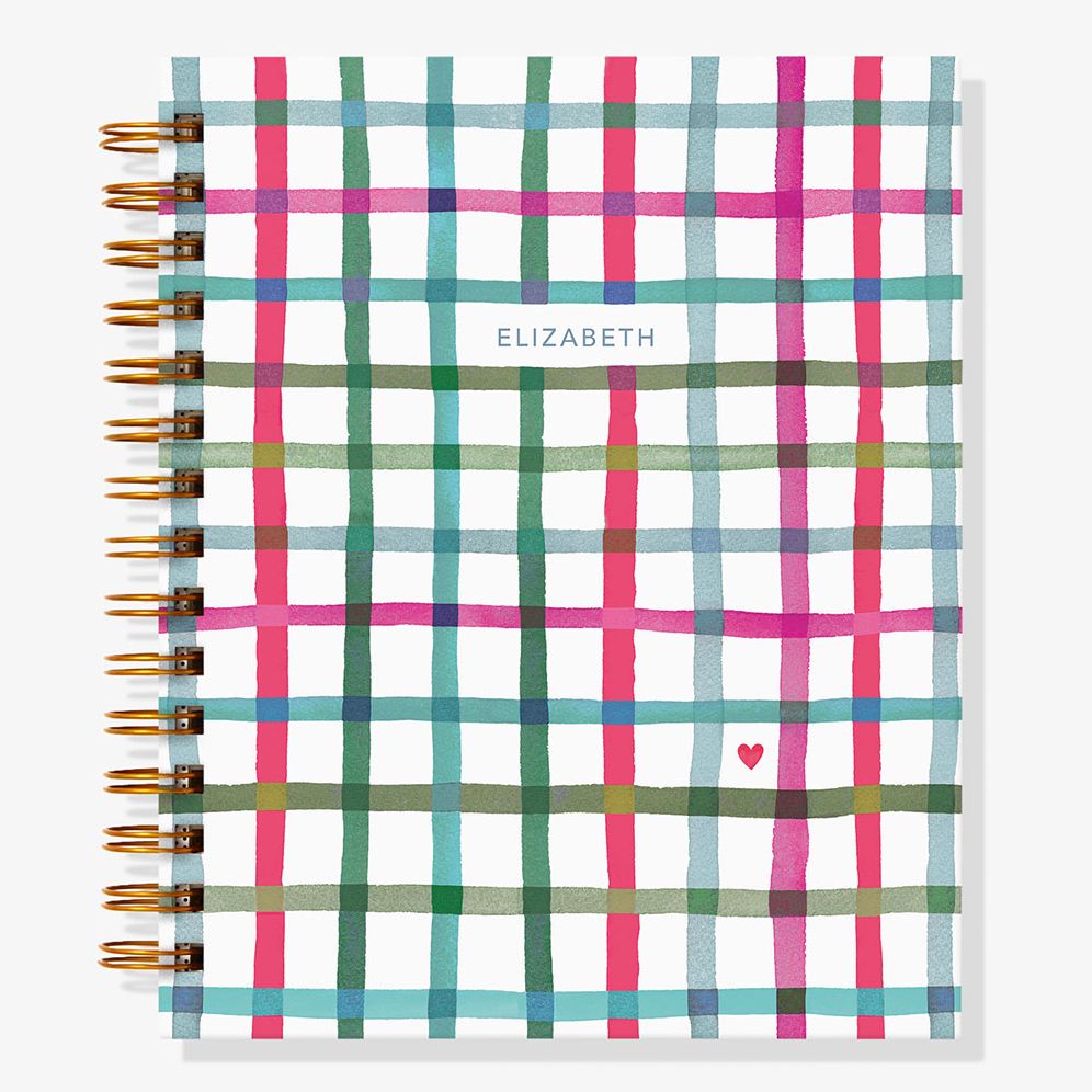 Happy Plaid 12-Month Custom Planner