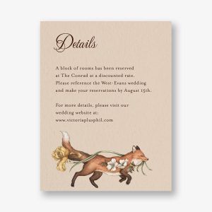 Fox and Florals Information Card