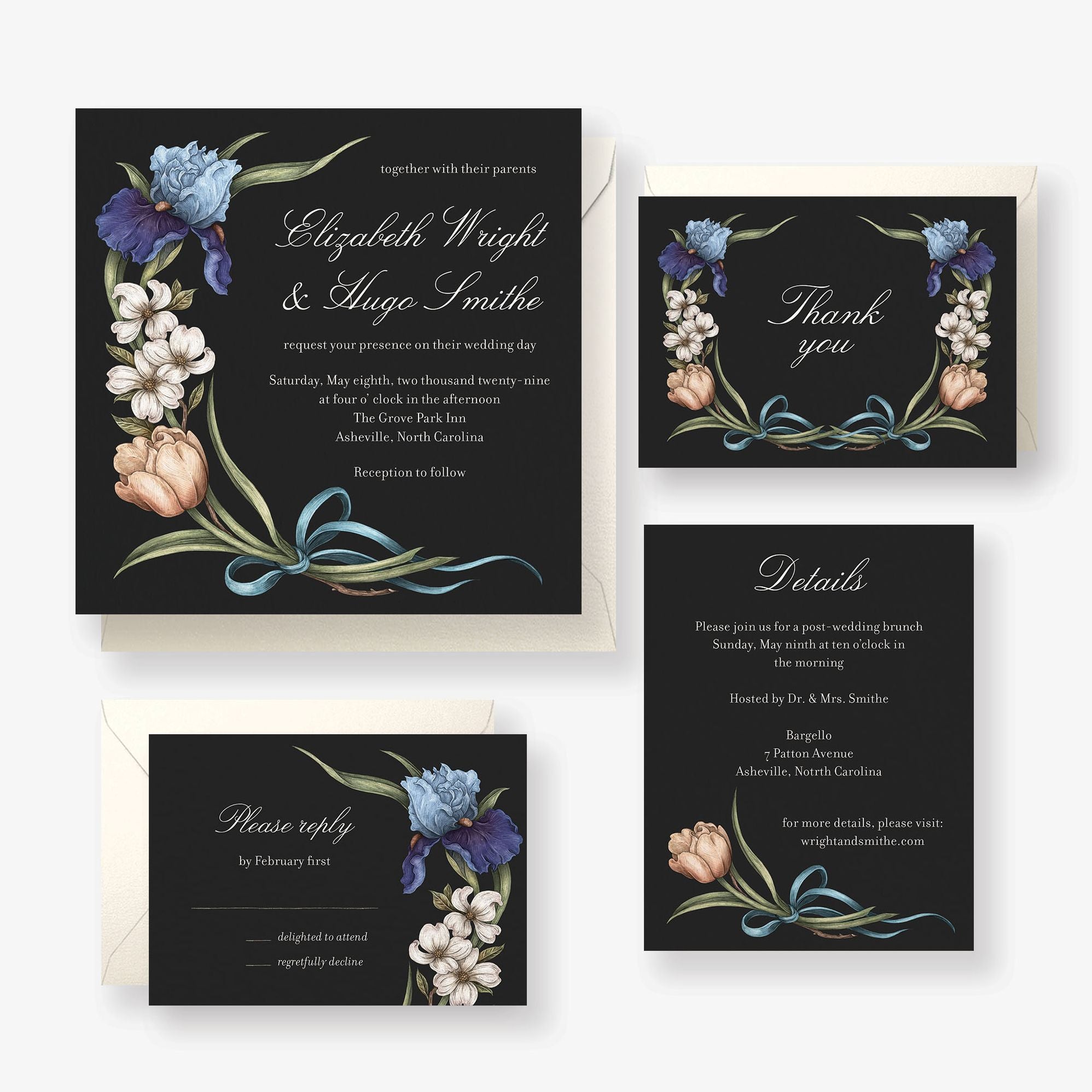 Spring Florals Wedding Invitation - Image 2