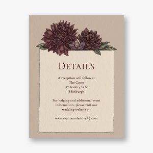 Moody Dahlias Information Card