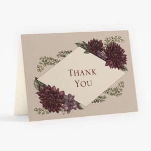 Moody Dahlias Stationery Card