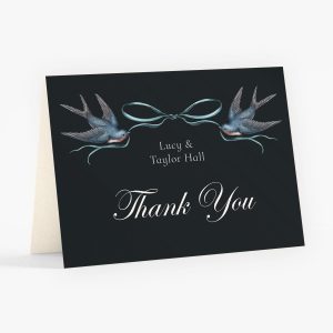 Tulips and Swallows Stationery Card