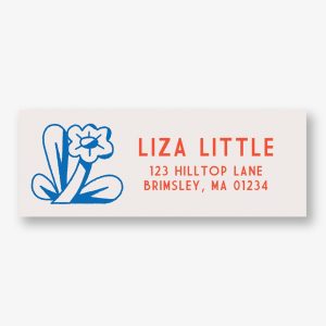 Flower Bud Return Address Label