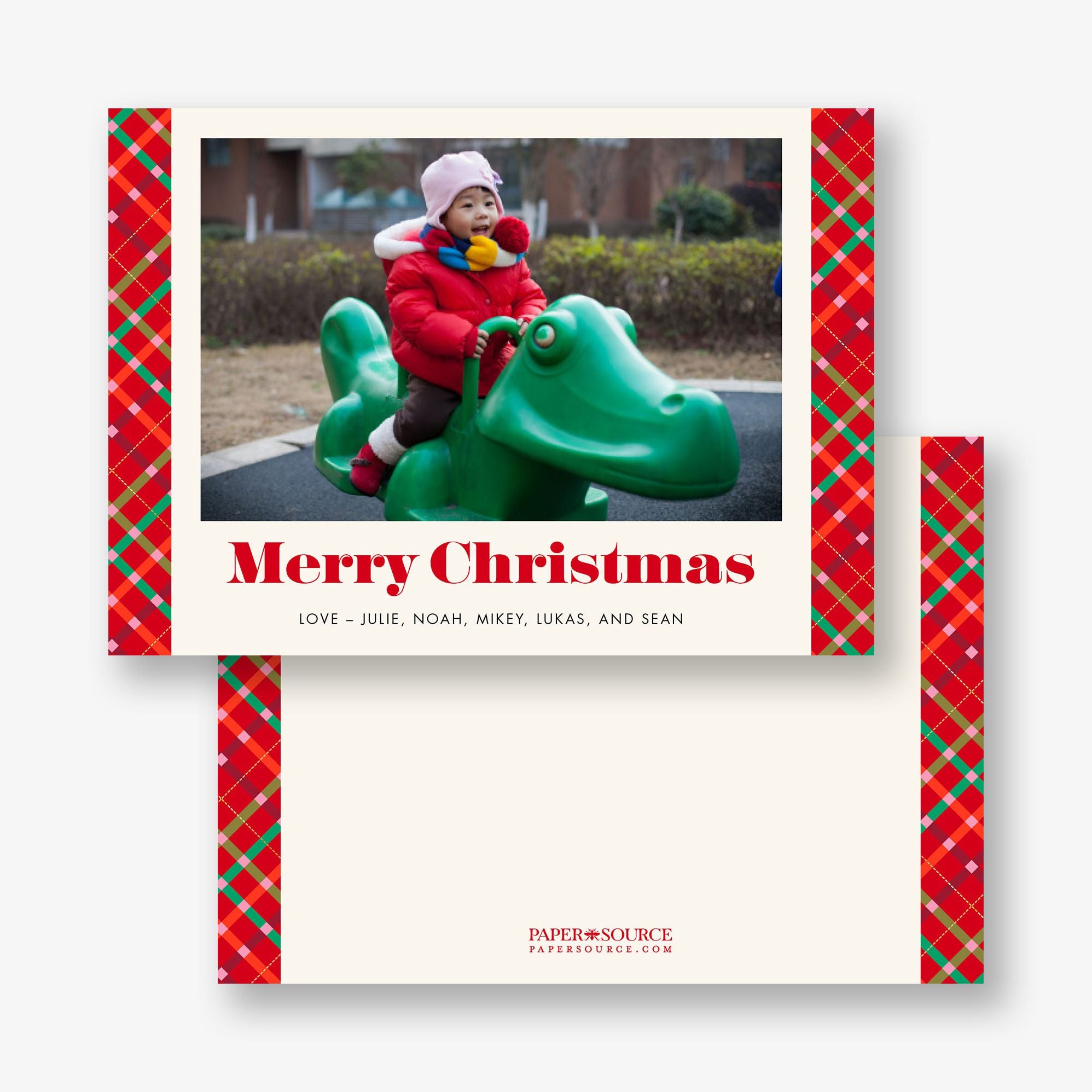 Mod Plaid Holiday Photo Card - Image 3
