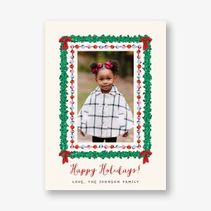 Holidazzle Garland Frame Holiday Card