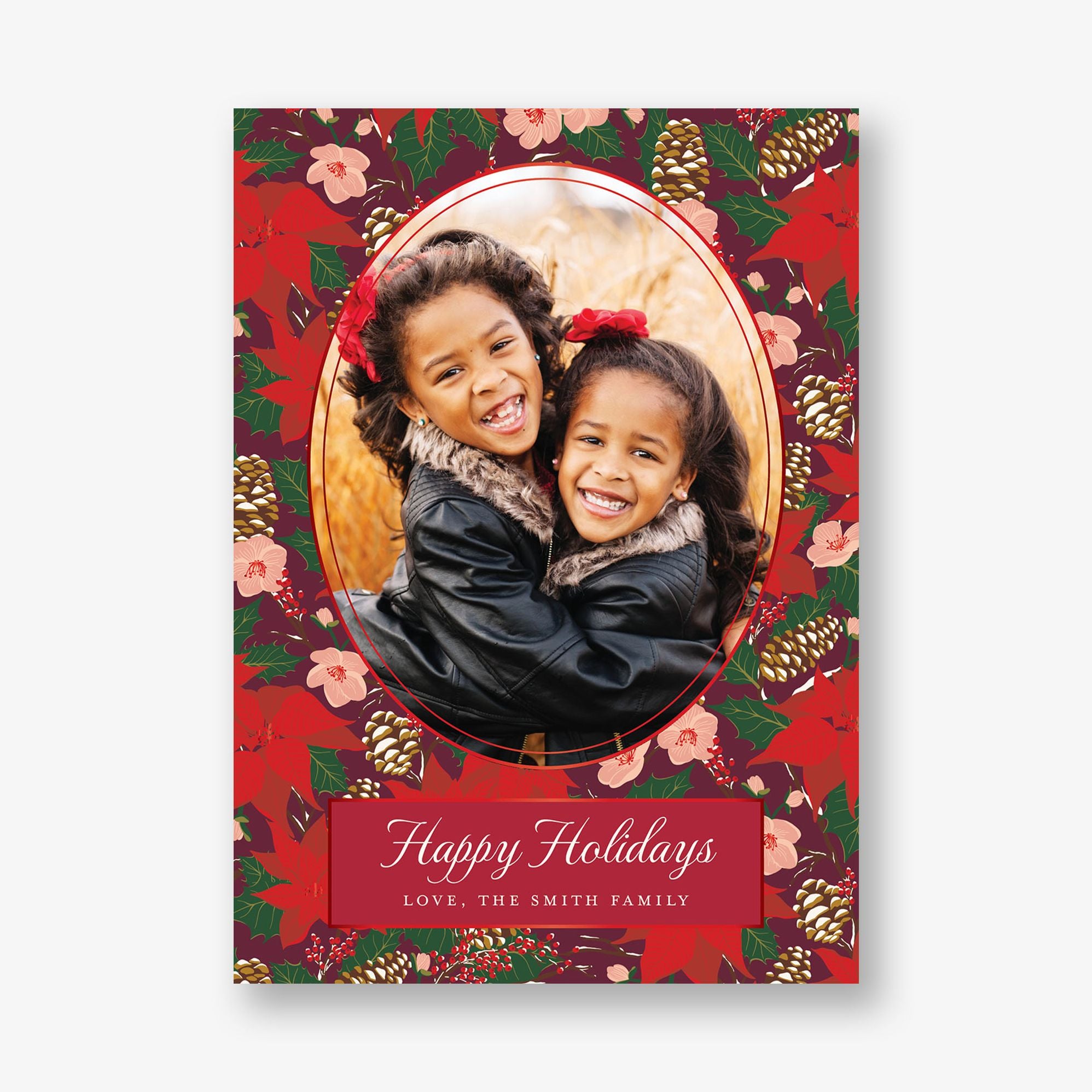 Poinsettia Foil Frame Holiday Card - Image 6