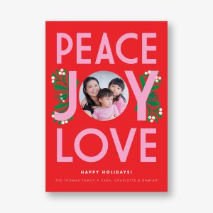 Bright Holiday Wishes Holiday Photo Card