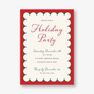 Festive Scallops Holiday Party Invitation