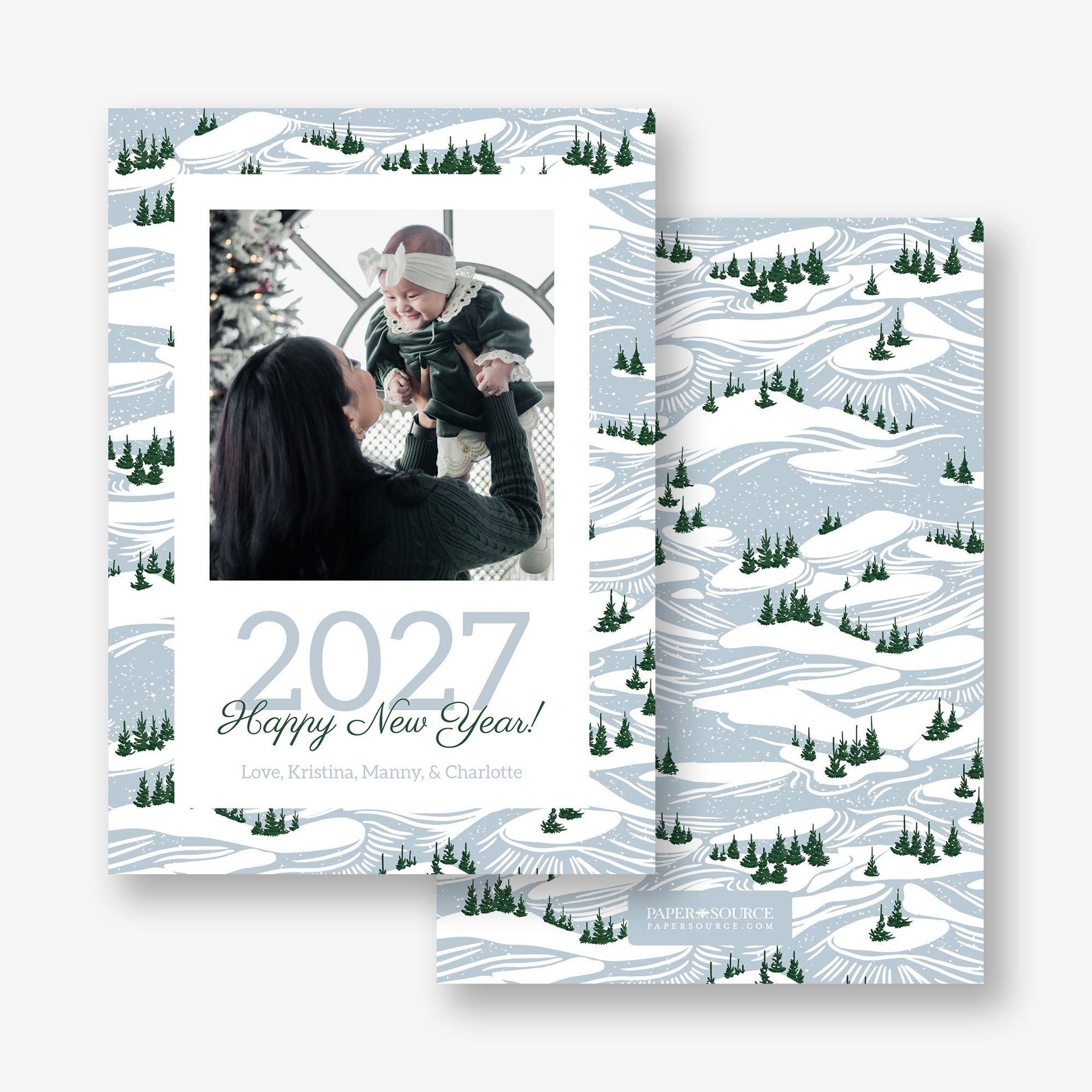 Snowy Forest New Year Photo Card - Image 2