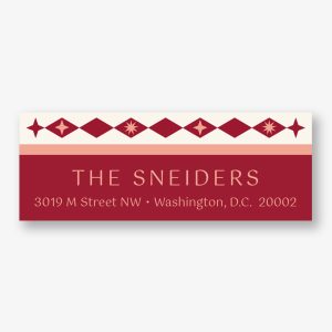 Retro Diamond Return Address Label