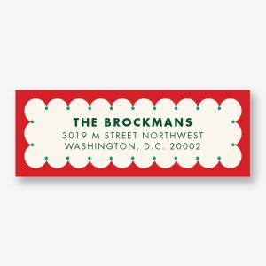 Festive Scallop Return Address Label