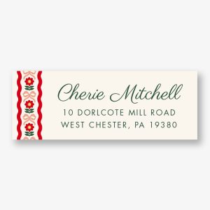 Bows and Blooms Return Address Label