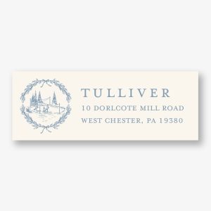 Winter Toile Return Address Label