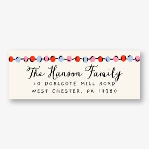 Holidazzle Garland Return Address Label