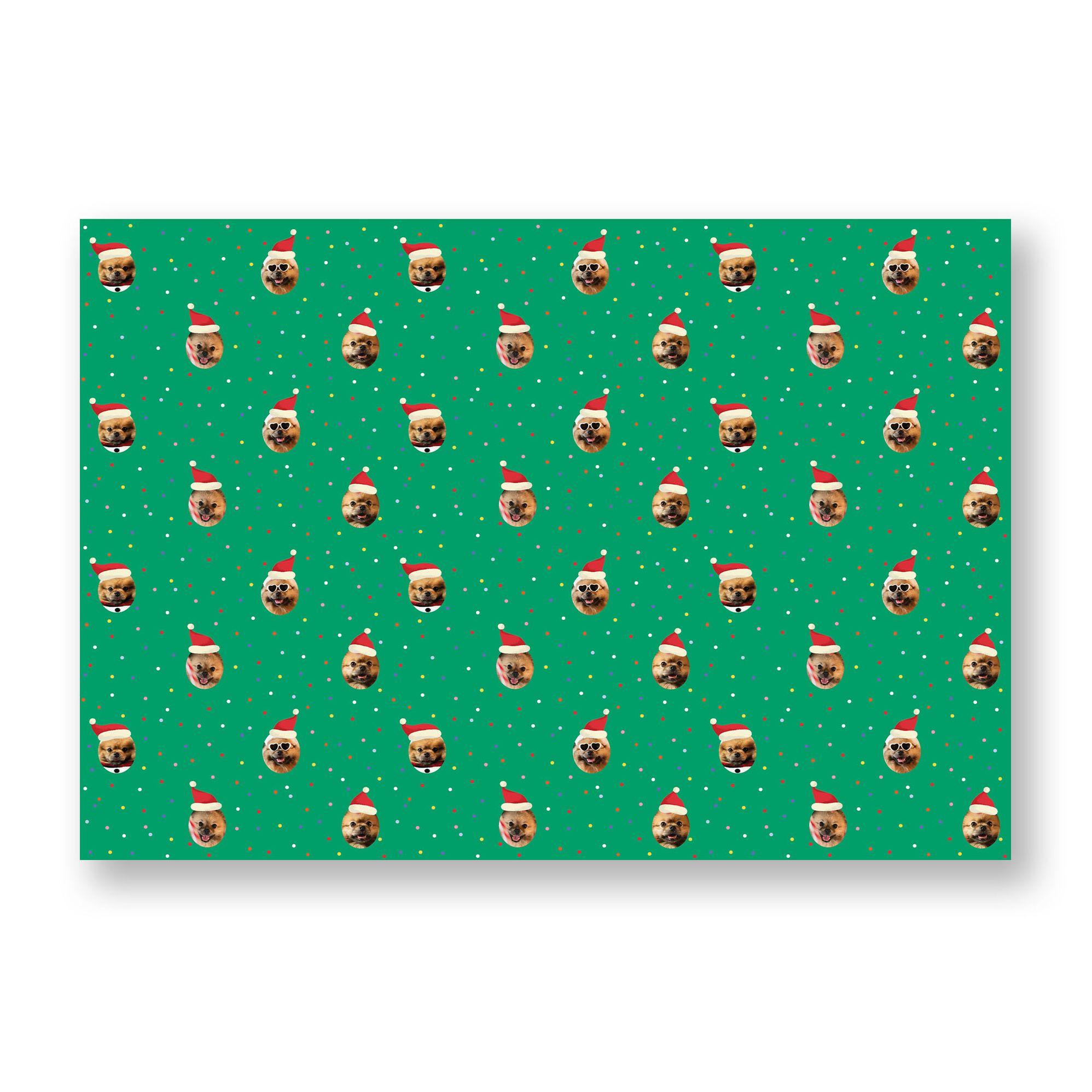Santa Hat Photo Custom Wrapping Paper - Image 2
