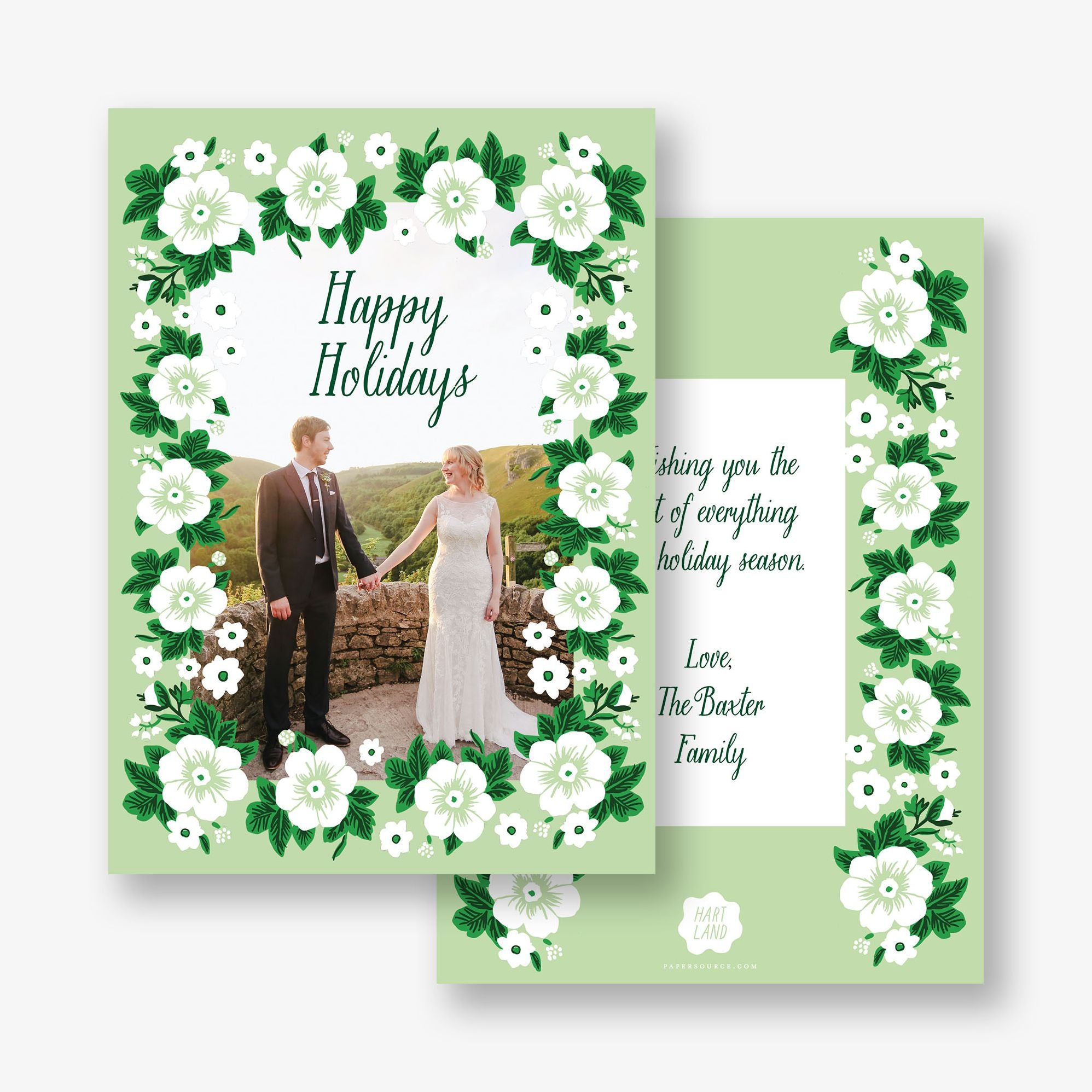 Poinsettias Holiday Photo Card - Image 3