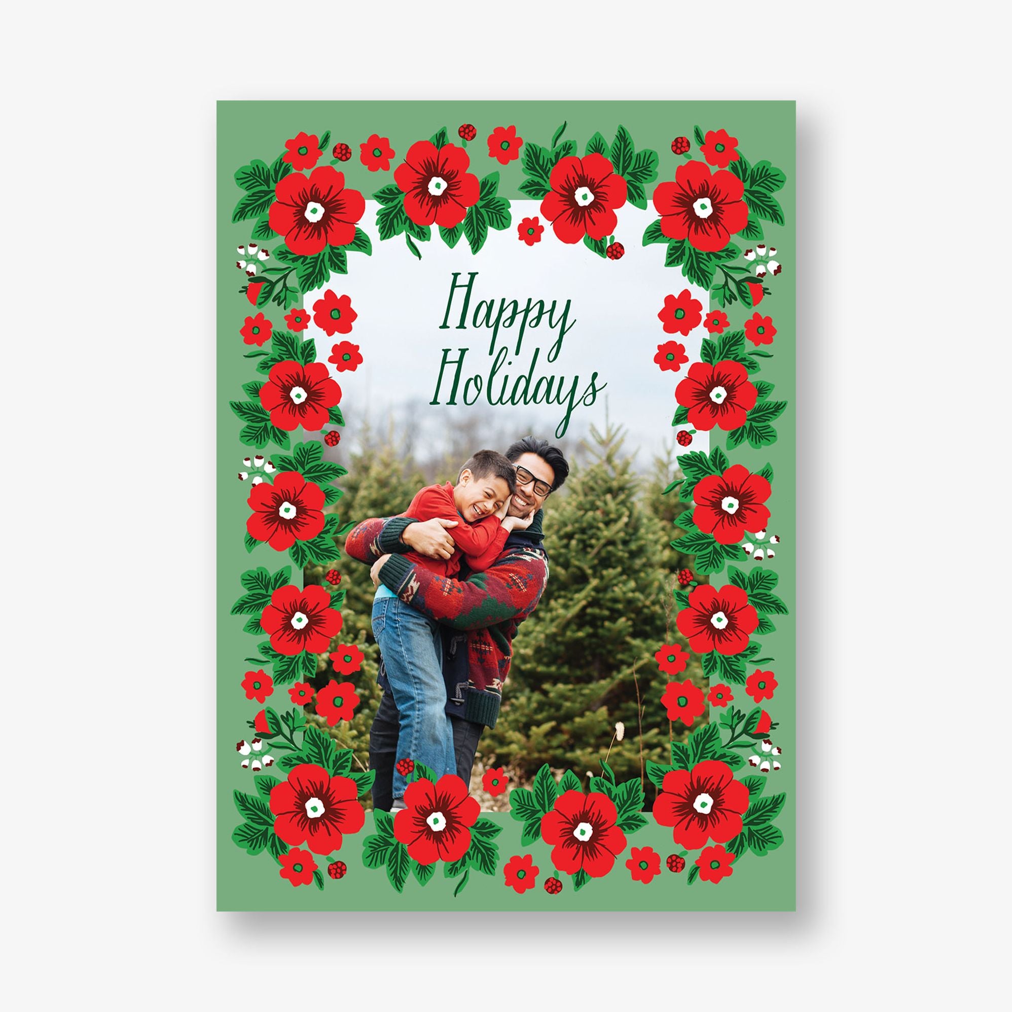 Poinsettias Holiday Photo Card - Image 5