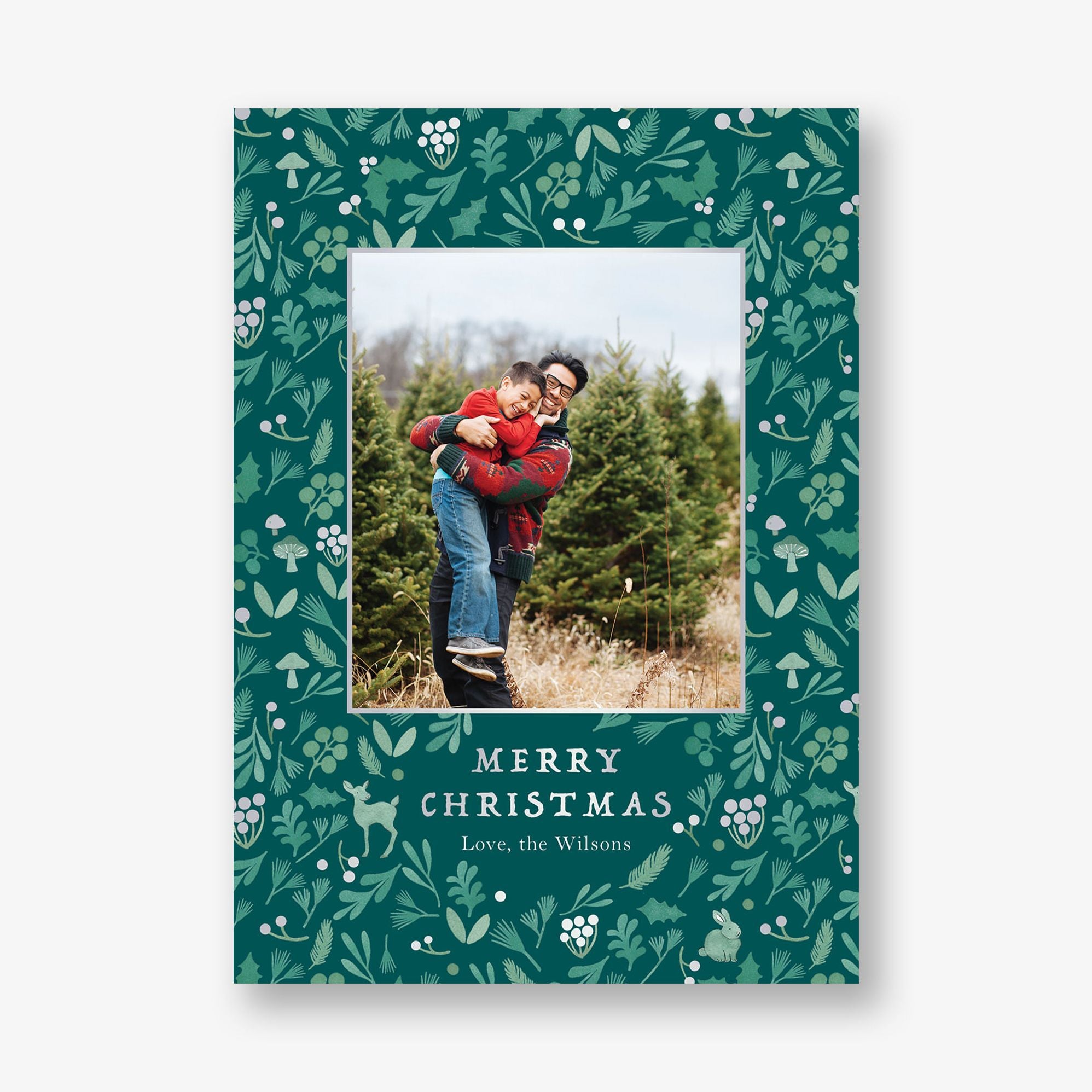 Winter Forest Foil Holiday Photo Card - Image 3