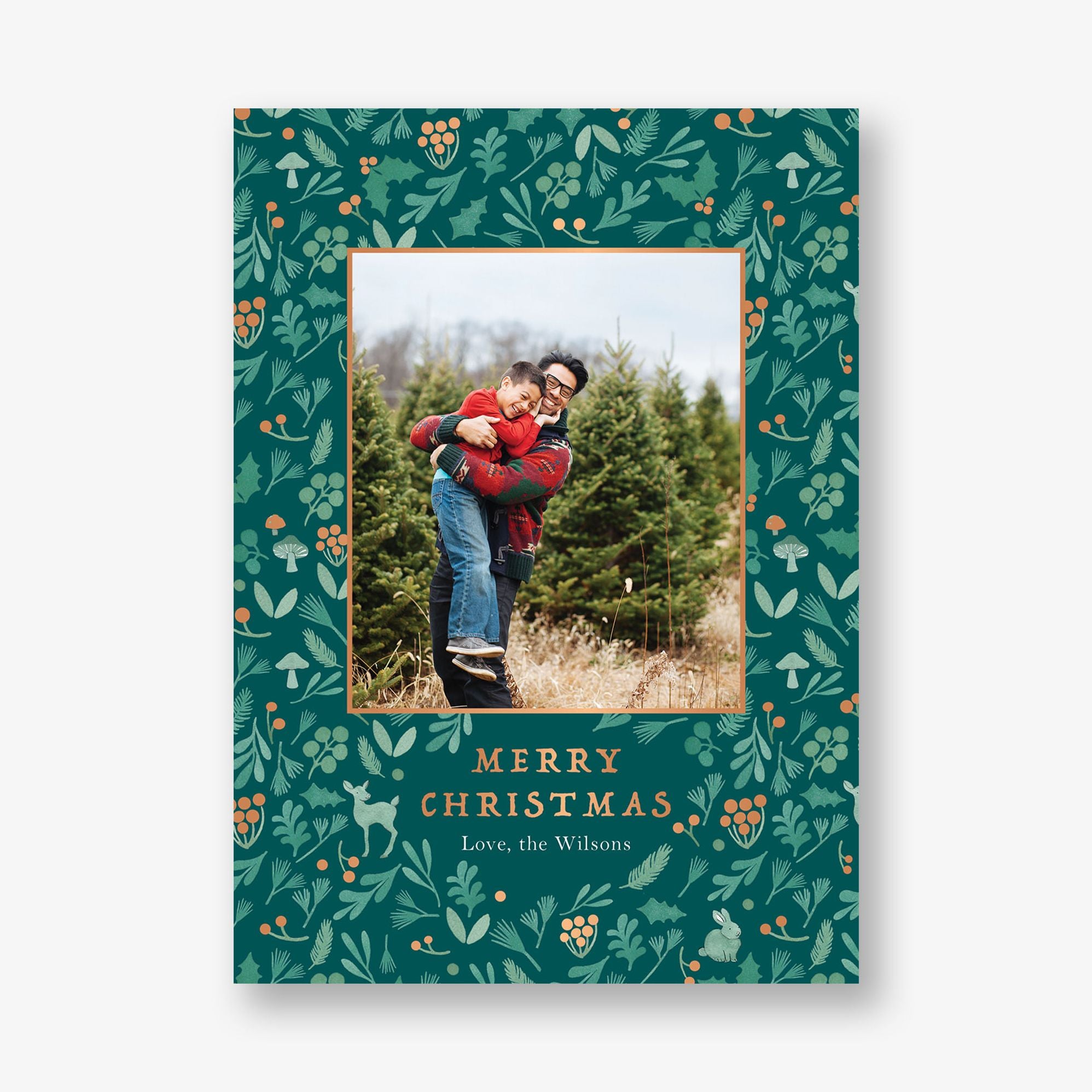 Winter Forest Foil Holiday Photo Card - Image 4