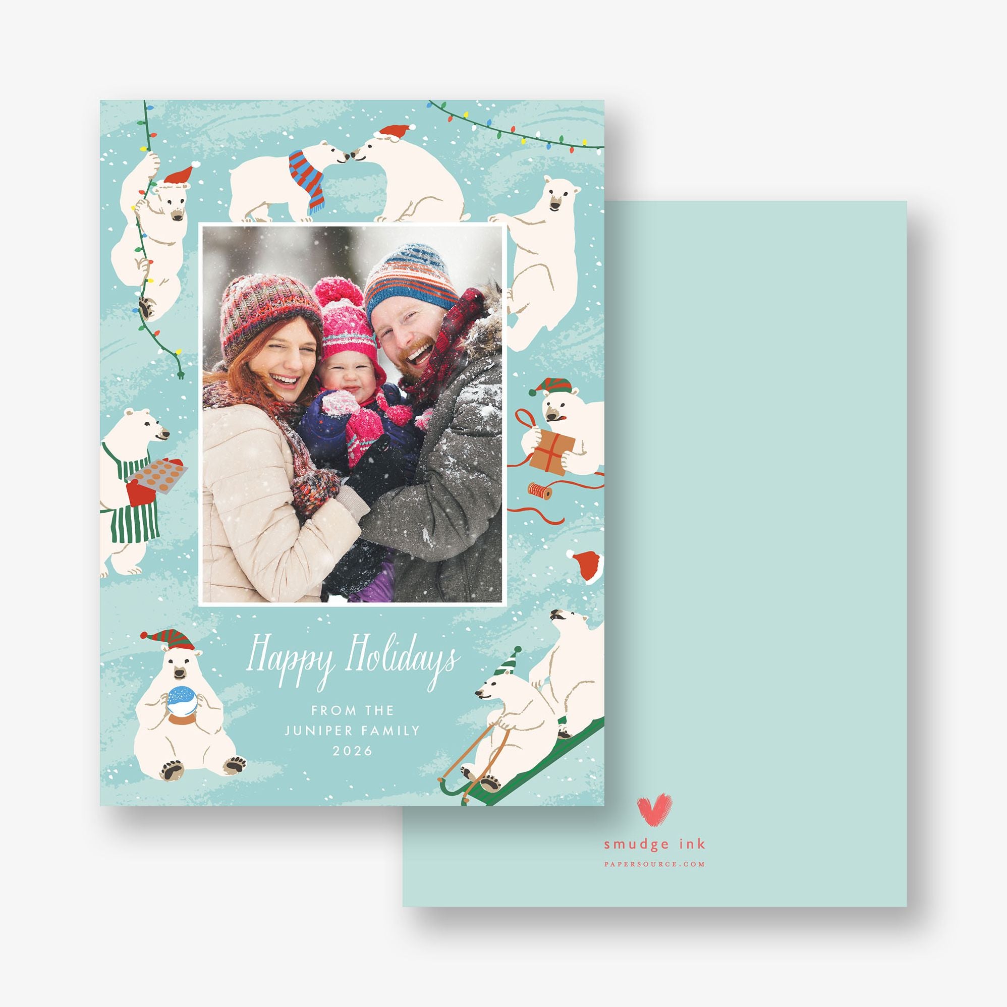 Merry Polar Bears Holiday Photo Card - Image 2