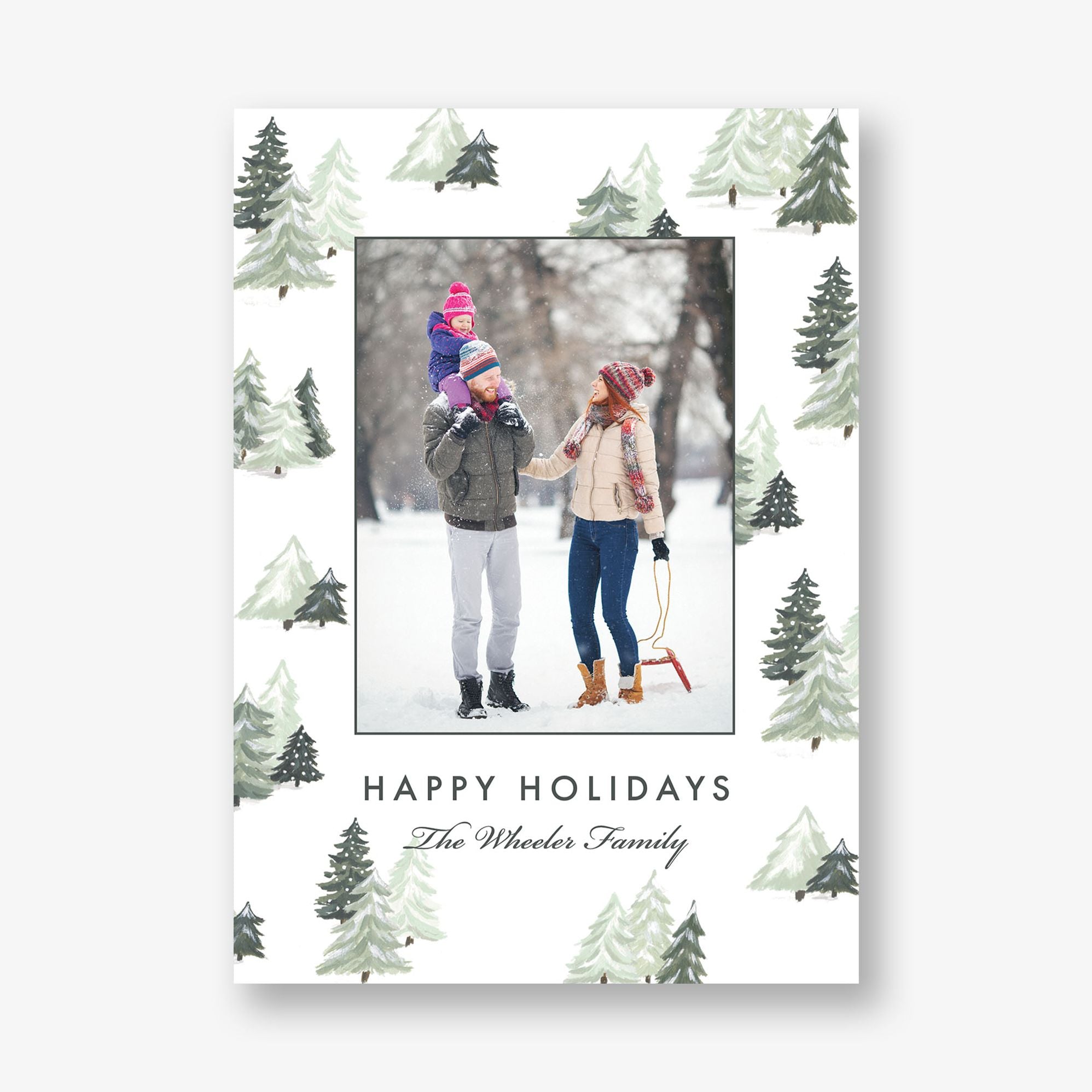 Sweet Trees Holiday Photo Card - Image 2
