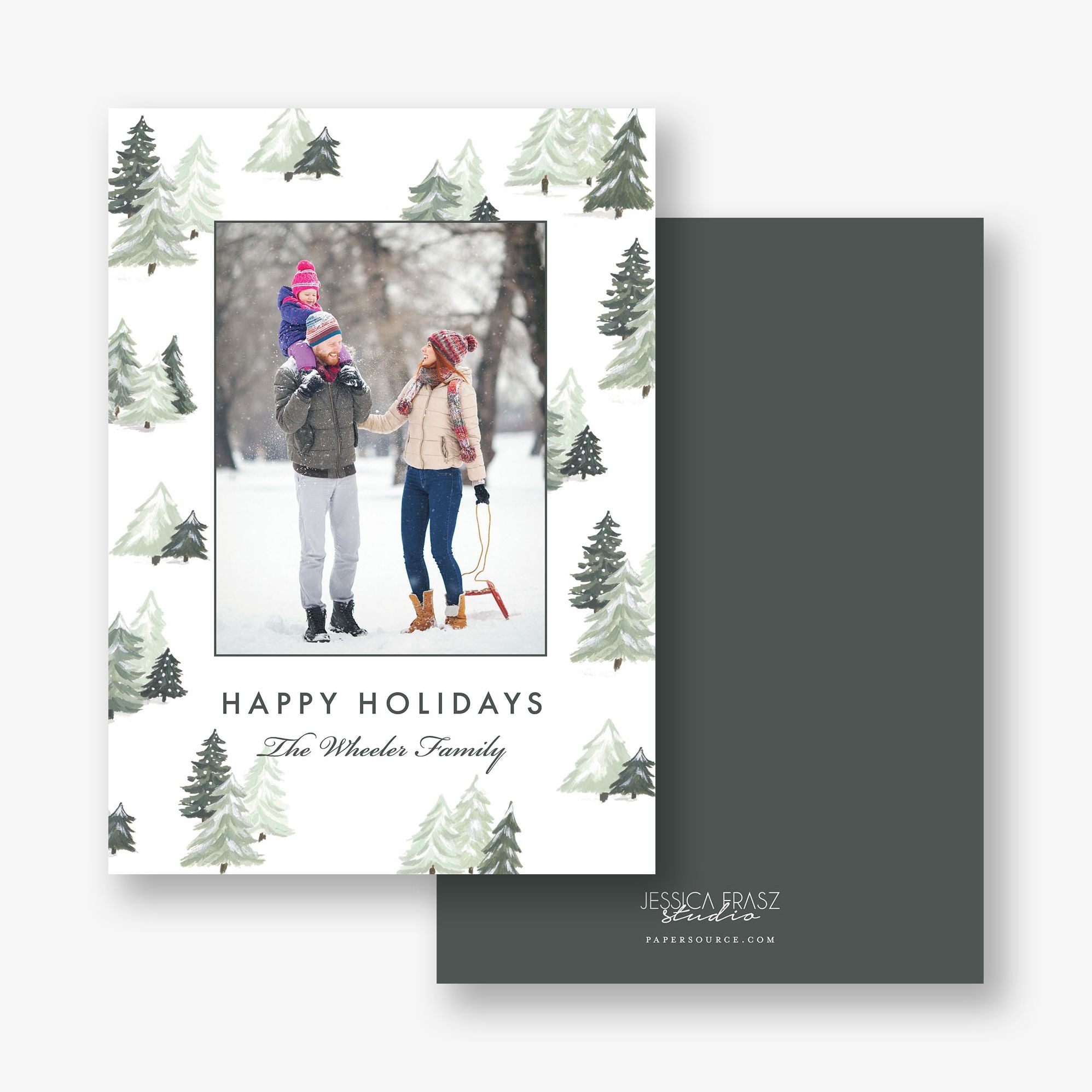 Sweet Trees Holiday Photo Card - Image 3