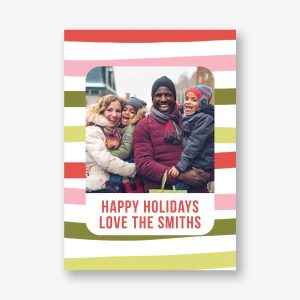 Christmas Stripes Holiday Photo Card