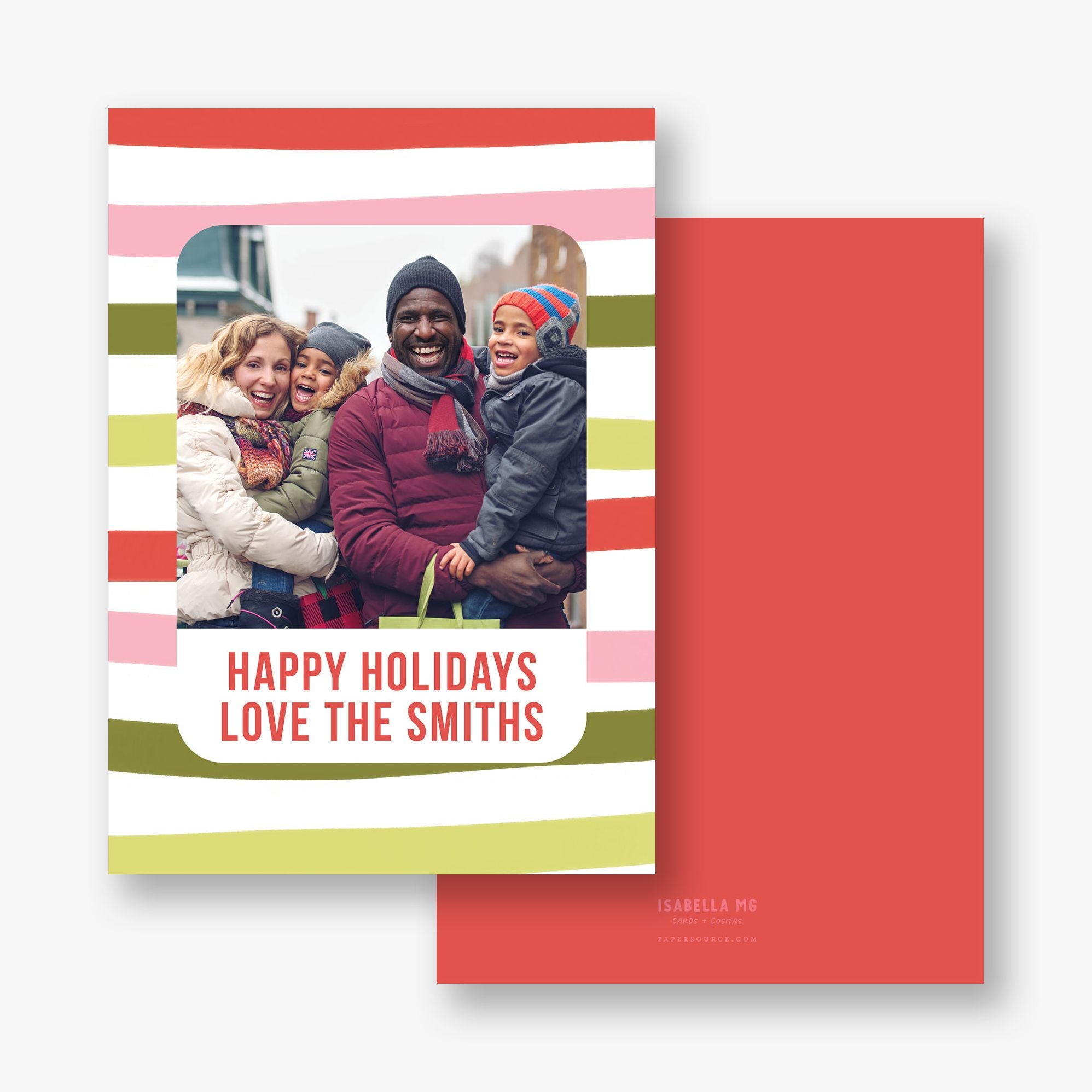 Christmas Stripes Holiday Photo Card - Image 2